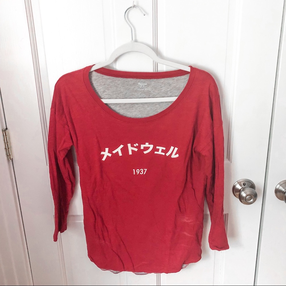 3/4 length graphic tee